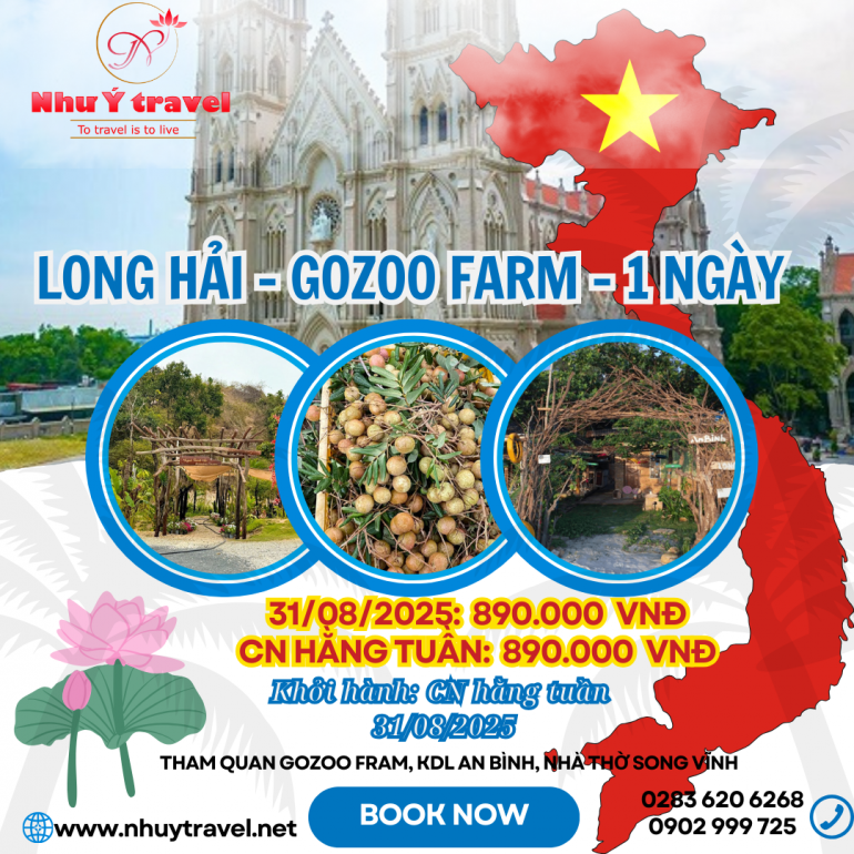 TOUR VŨNG TÀU – GOZOO FARM - VƯỜN NHÃN TIMO - TẮM BIỂN 1 NGÀY