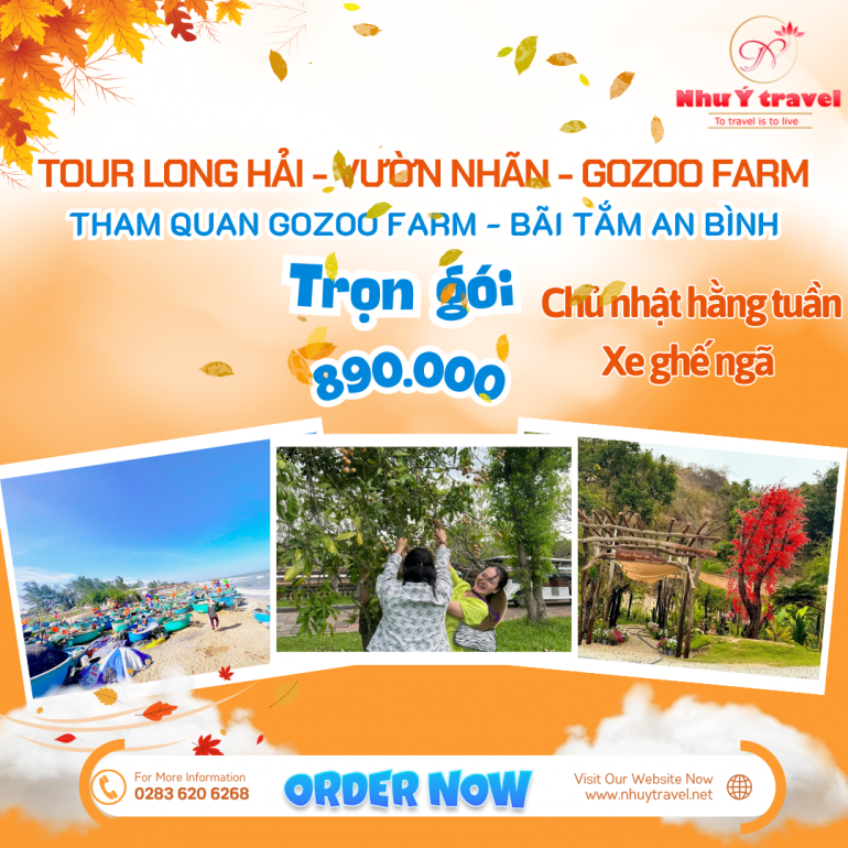 TOUR VŨNG TÀU – GOZOO FARM - VƯỜN NHÃN TIMO - TẮM BIỂN 1 NGÀY