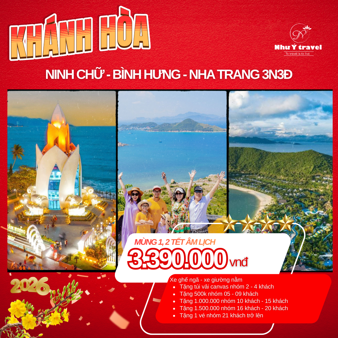 TOUR TẾT AL 2026 - TOUR NHA TRANG - BÌNH HƯNG 3N3Đ