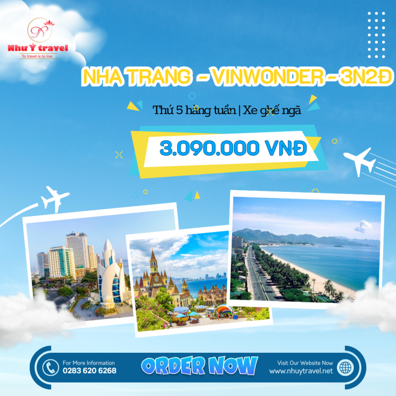 TOUR LỄ 30/04/2025 - NHA TRANG - VỊNH SAN HÔ –  ĐẠI TIỆC HẢI SẢN – 3N2Đ