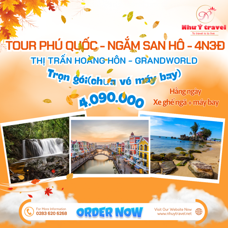 TOUR PHÚ QUỐC - GRAND WORLD 4N3Đ (BAY)